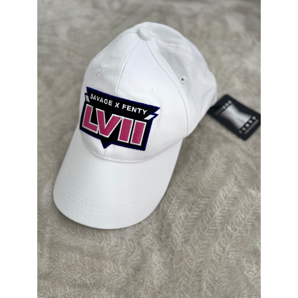 Savage X Fenty Rihanna Super Bowl LVII White Baseball‎ Hat Cap New NWT